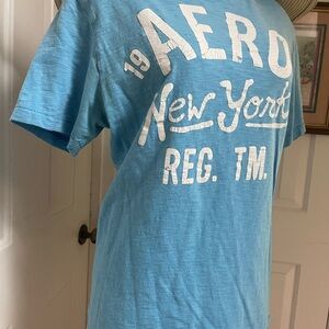 Aeropostale Light Blue Graphic Tee